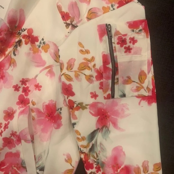 Sanctuary Pink Floral Bomber Jacket M - Picture 5 of 5